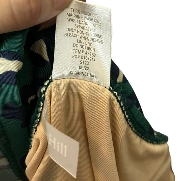 Garnet Hill NWT Bikini Set Women’s Size 2 Pine Leopard High Waist Ruched Wired - Picture 8 of 10